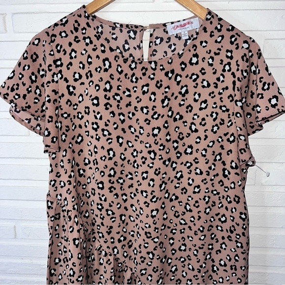 Hayden Brown Cheetah Animal Print Flowy Oversized Dress, Women’s Size Small - Picture 3 of 7